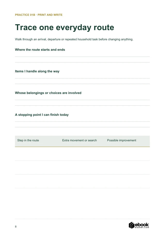 Sample page 8 from The Decluttering Decision Guide