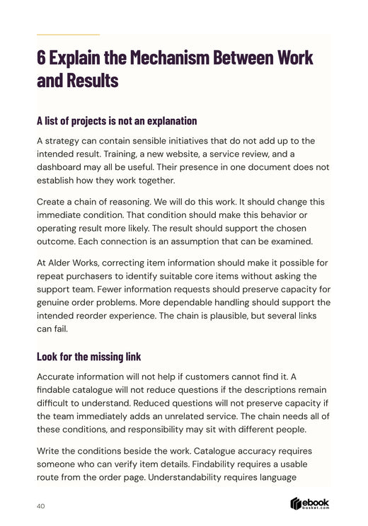 Make Strategy Clear — actual PDF sample page 40