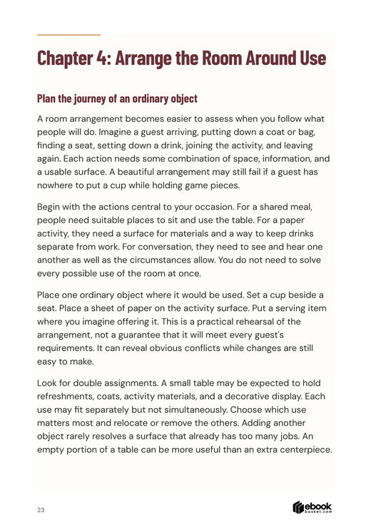 Make Room at Your Table: Rehearsing a room around the journey of an ordinary object