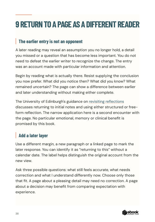 Make Your Notebook Worth Returning To: Revisiting earlier writing as a different reader