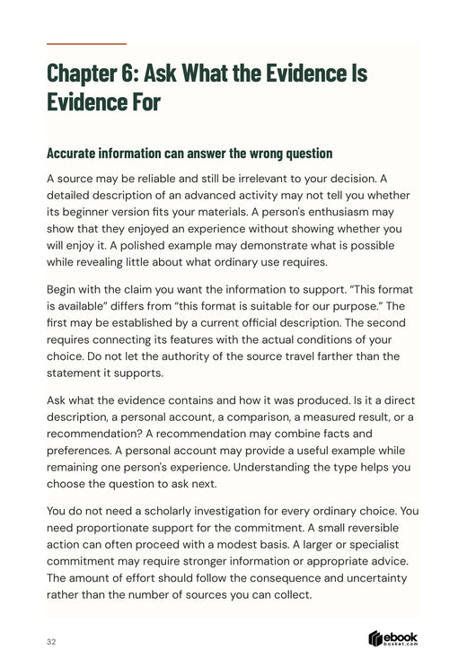 The Art of Choosing Clearly: Judging exactly which claim a piece of evidence supports