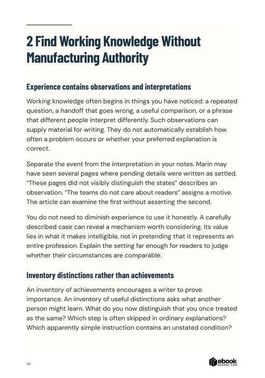 The Thought Leadership Practice: Finding explanatory distinctions without manufacturing authority
