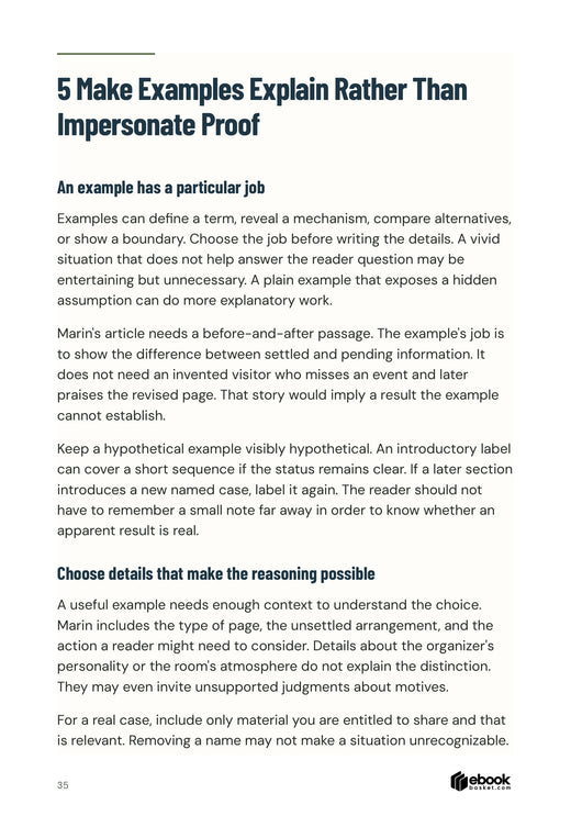 The Thought Leadership Practice: Using examples to explain rather than impersonate evidence
