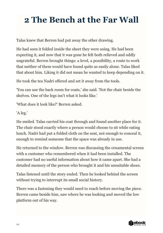 Opening of the second chapter from Talas’s viewpoint