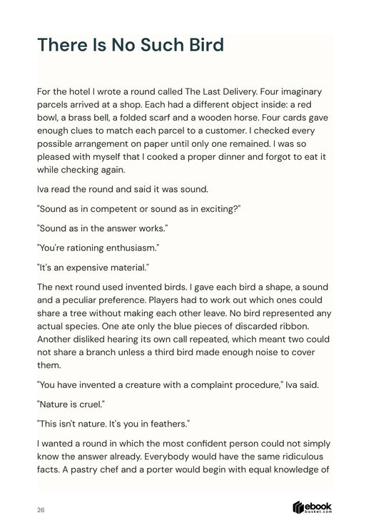 An Abundance of Questions: actual interior sample page 26