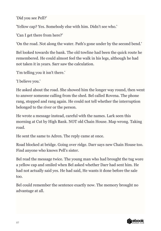 Three Streams, One River: actual page27, Bel questions a route and relays a changed landmark.
