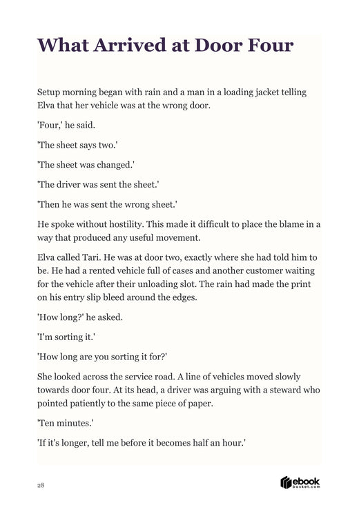 Opening of What Arrived at Door Four