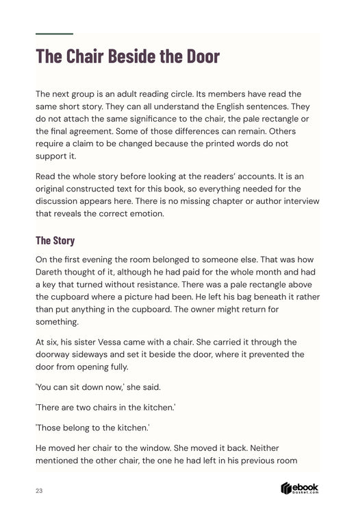 Cross Cultural Understanding: The complete original short story begins before its differing readings.