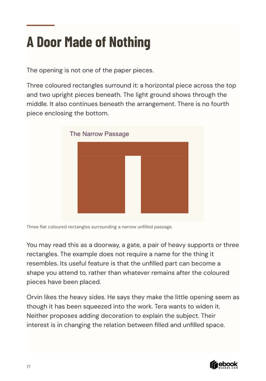 Get a Life Beyond Work: Complete negative-space example with native figure and contrasting readings of the narrow opening.