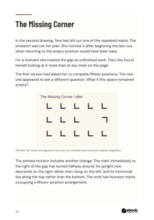 Get a Life Beyond Work: The fourteen-mark revision shows a visible omission and rotated neighbor, with a complete explanation of what changed.