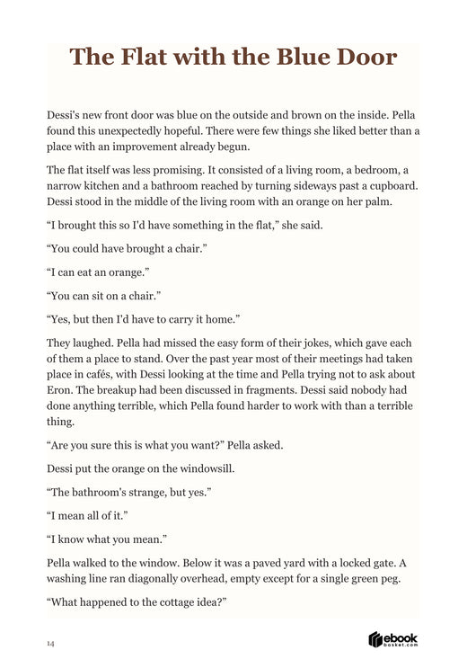 Actual page beginning The Flat with the Blue Door