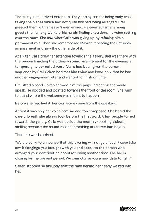 Actual page from the welcome evening as the old recording begins