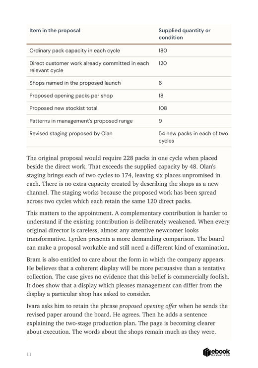 Opening capacity and launch proposal table with an explanation of the proposed staged launch.