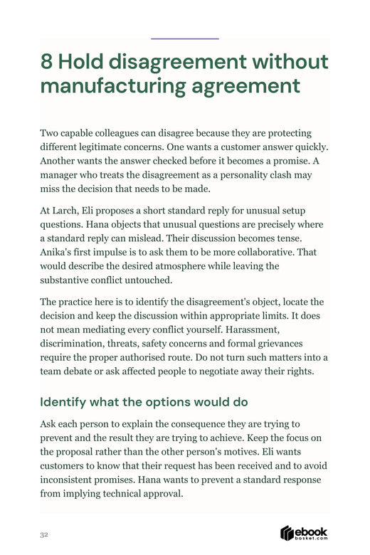 A page about identifying the real issue in a team disagreement