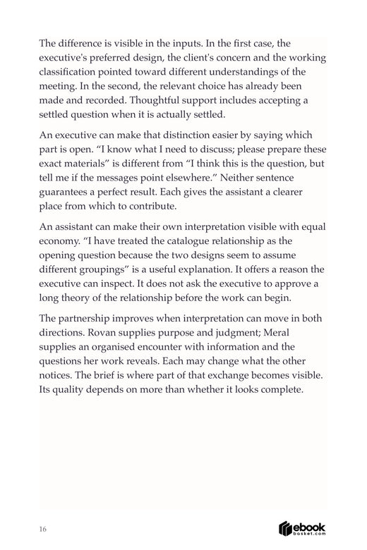 Superpowered Partnership page 16 explains how to prepare differently when the purpose is settled or still open.