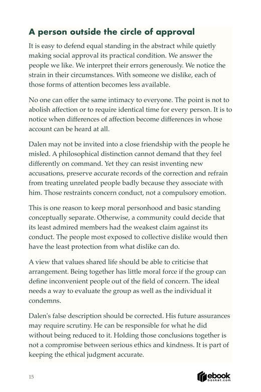 Live Together interior page on equal standing beyond social approval.