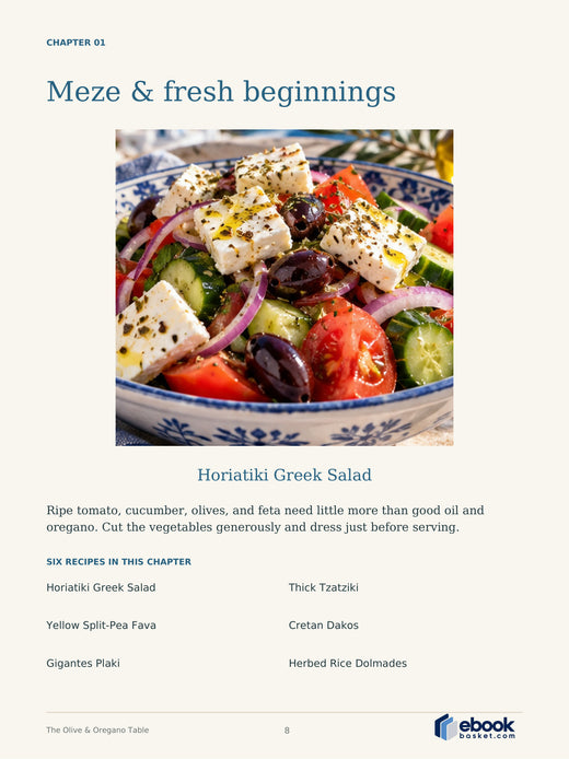 The Olive & Oregano Table: A Taste of Greece — actual PDF page 8: The Olive & Oregano Table CHAPTER 01